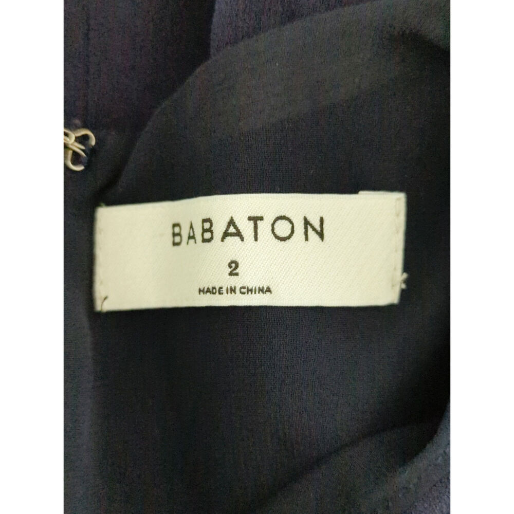 Aritzia Babaton Navy Blue Patricio Crew neck Casual Shift Mini Dress Womens 2 - Picture 12 of 12